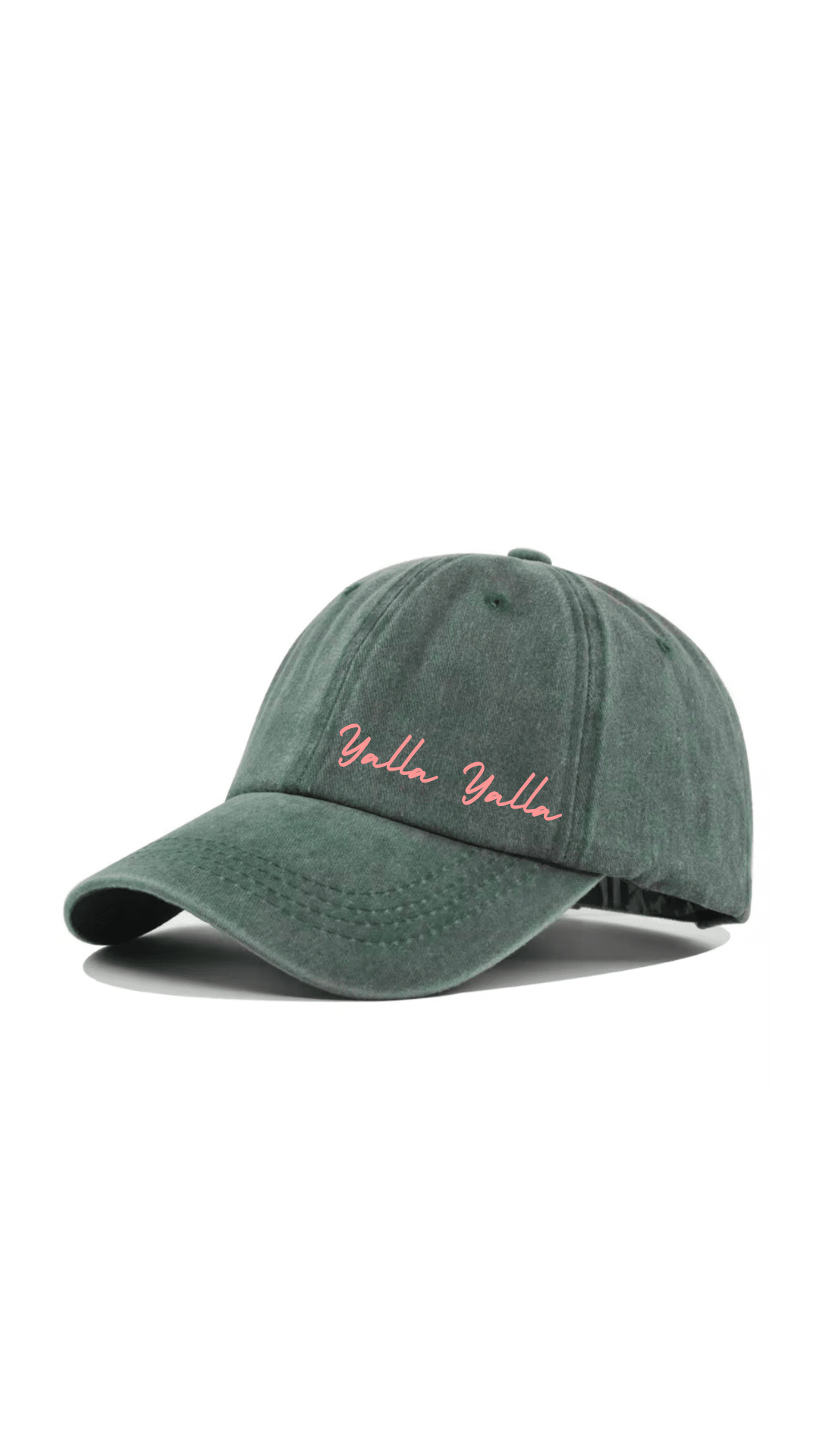 Rosa LEY! „Love it“-Kappe, unisex, größenverstellbar, mit gesticktem Schriftzug auf der Vorderseite.