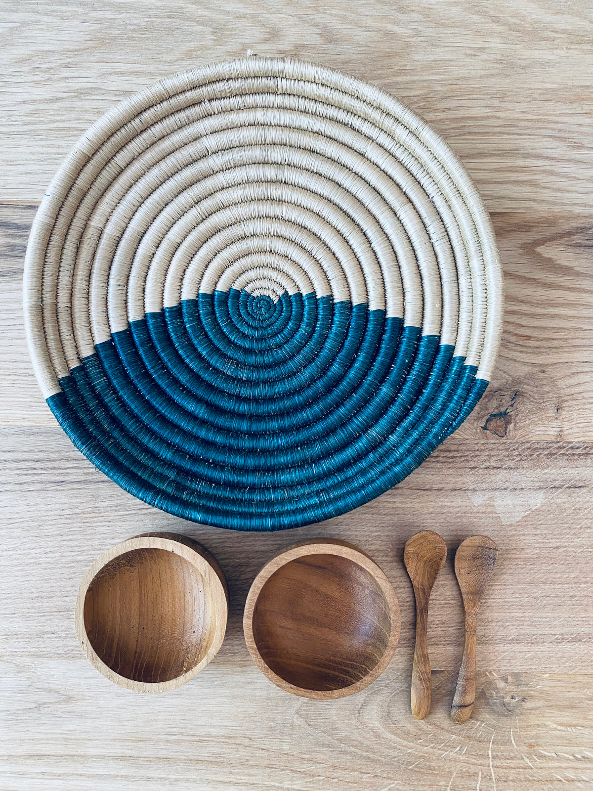 GESCHENKSET // KORBTABLETT & HOLZSCHALEN