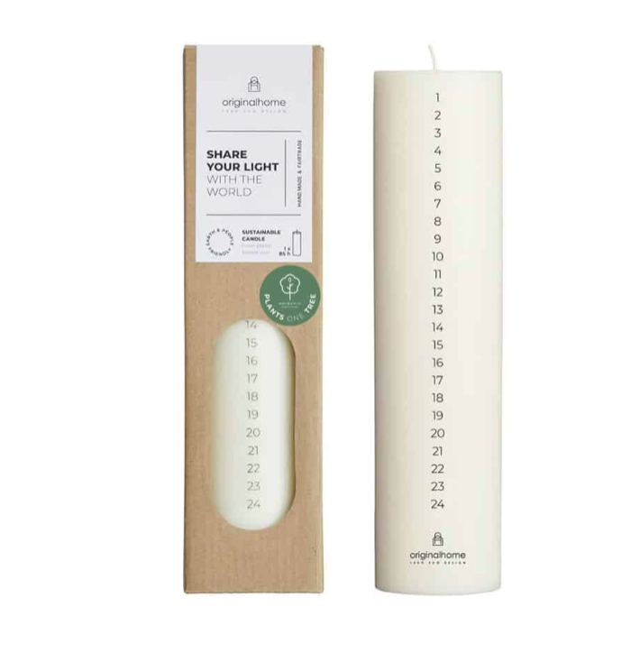 ADVENTSKERZE - WEISS