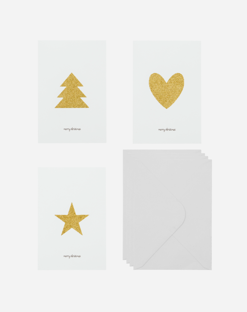 4er- SET WEIHNACHTSKARTEN - BAUM