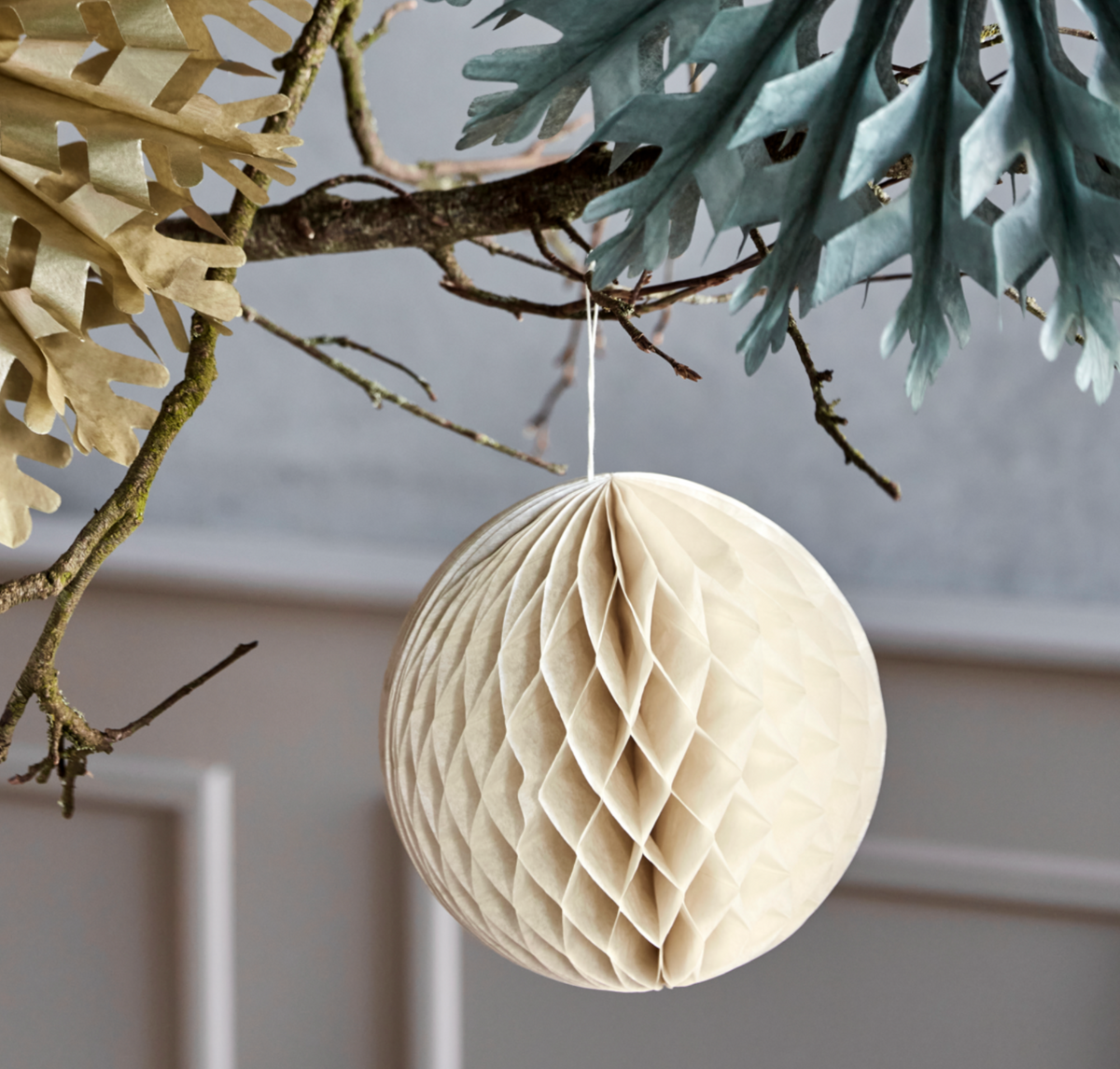 ANHÄNGER AUS PAPIER - OFF WHITE