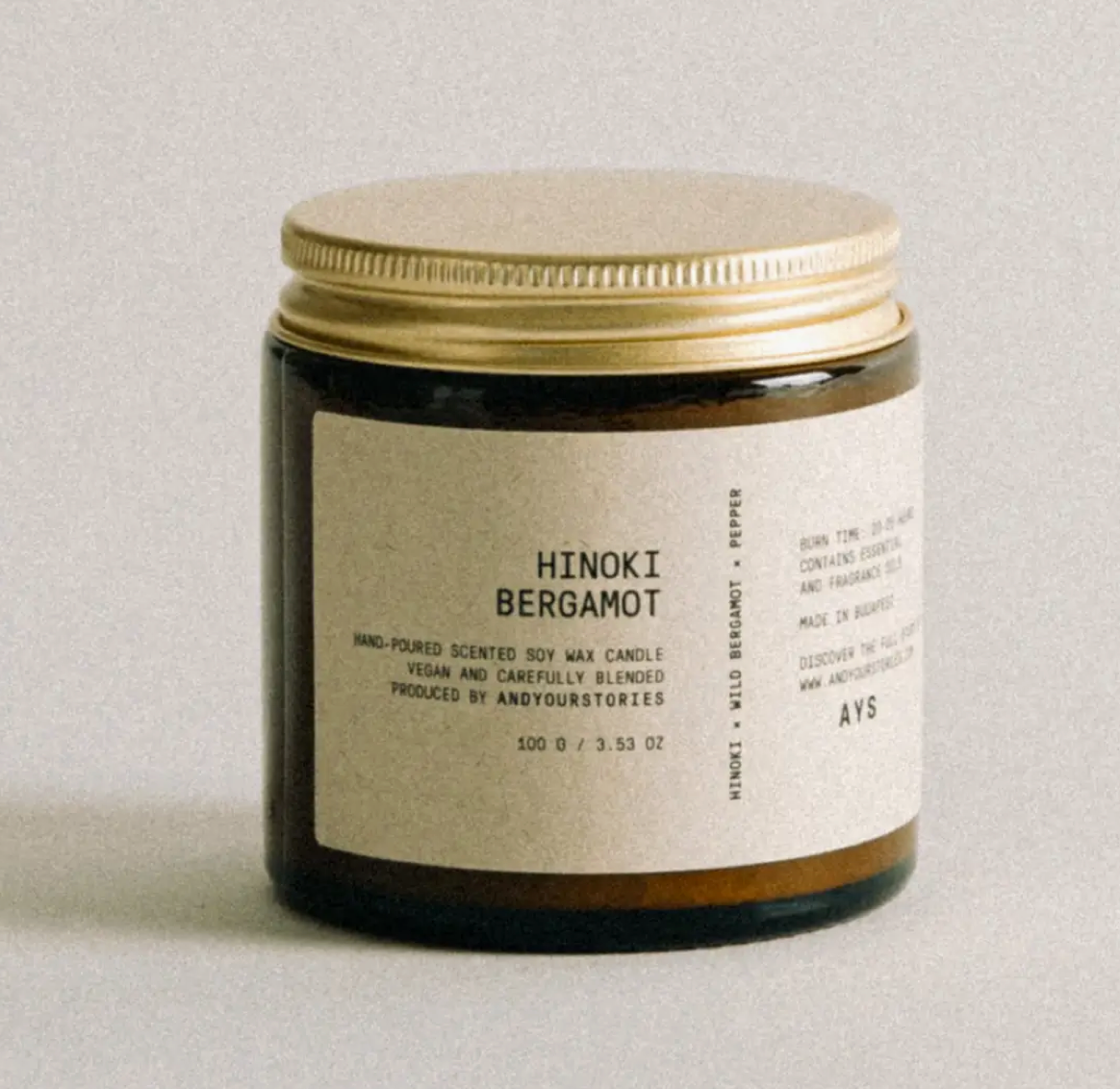 DUFTKERZE - HINOKI BERGAMOT