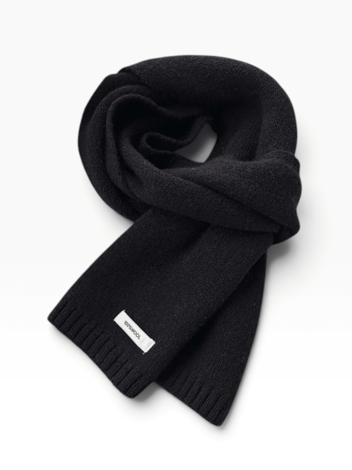 Merino-Wollschal 'NURA' - Schwarz