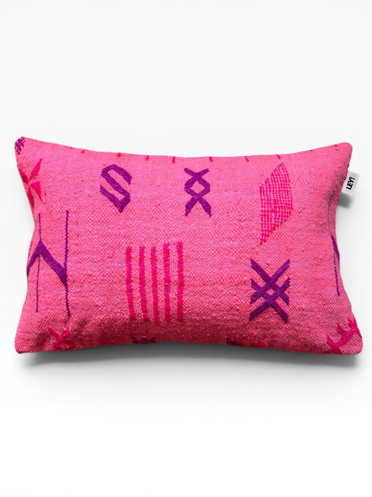 LEY! Colorful Line Pink Edition rechteckiges Kissen mit lila geometrischen und abstrakten Mustern, 40x60 cm.