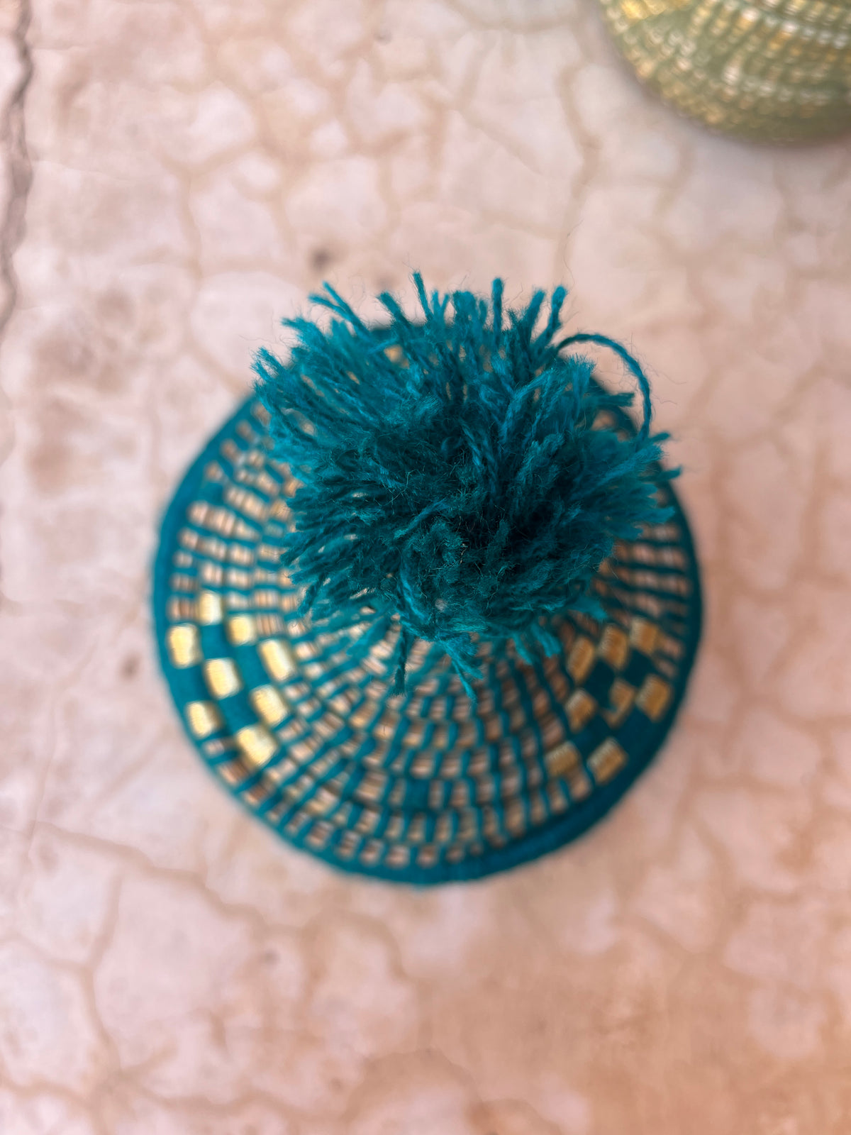 KORB MIT DECKEL - TÜRKIS