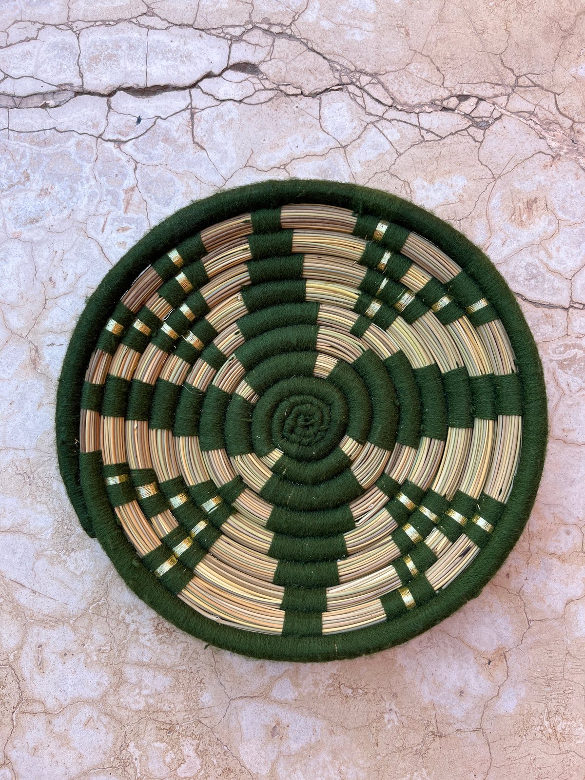 KORBTELLER - OLIVGRÜN