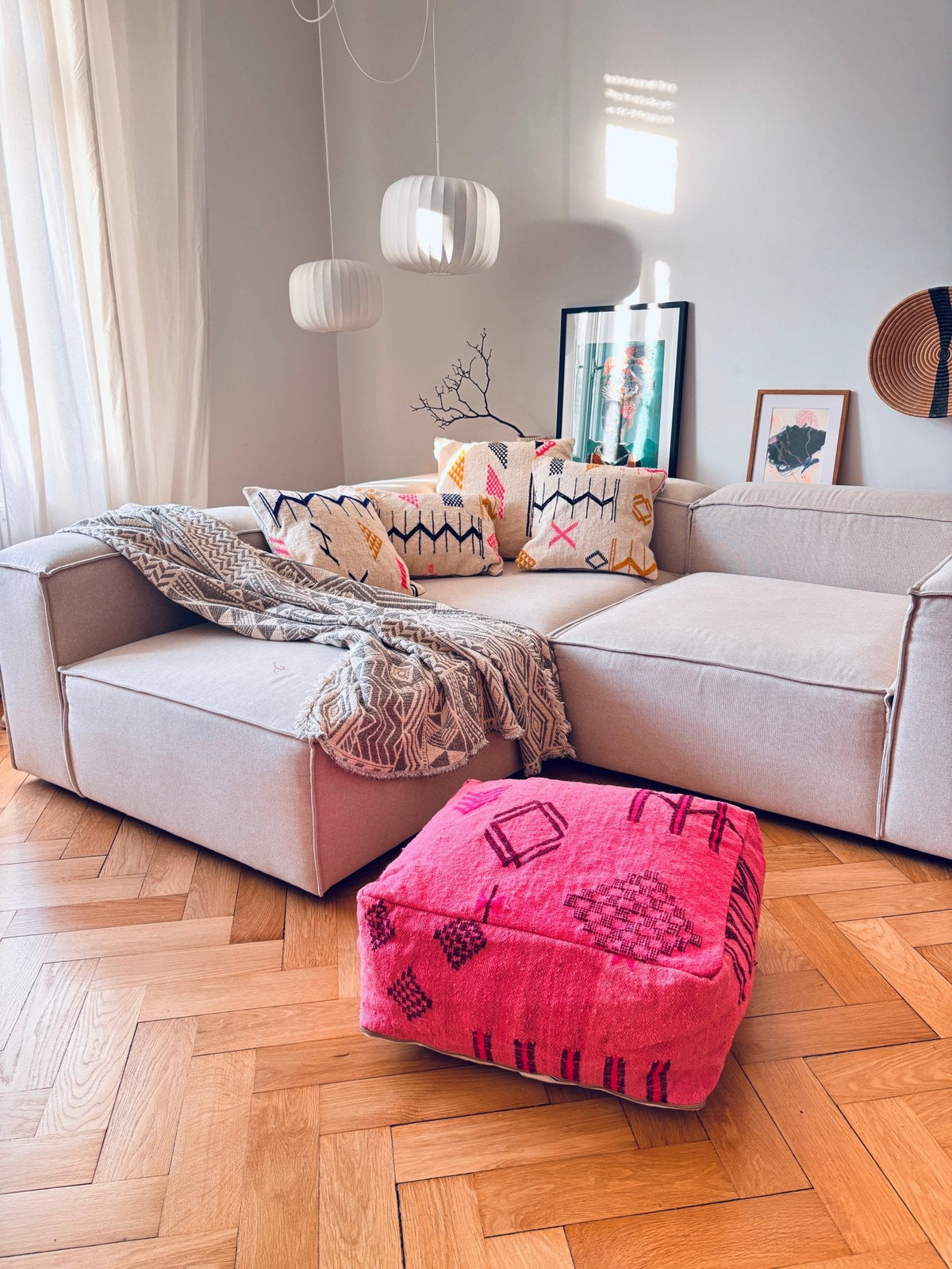 Bodenkissen - Colorful Line - Pink Edition