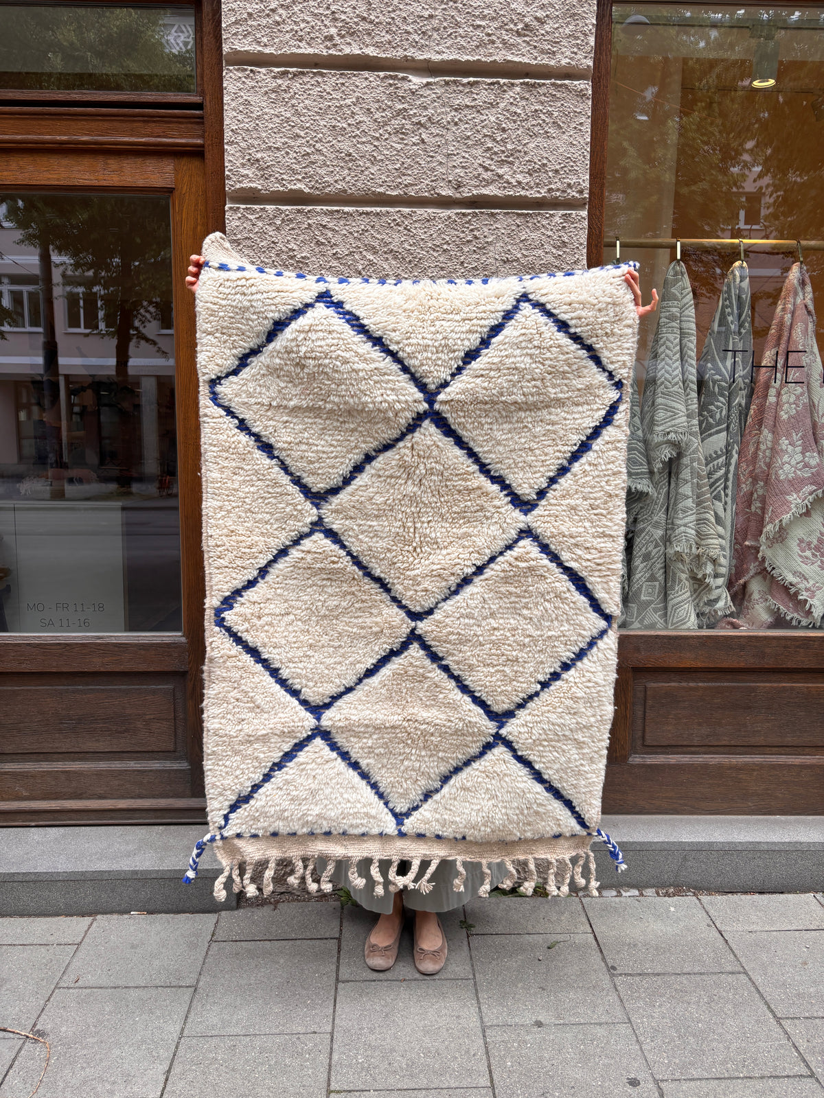 Berber Teppich - JUNAH BLUE - 1,00 x 1,50