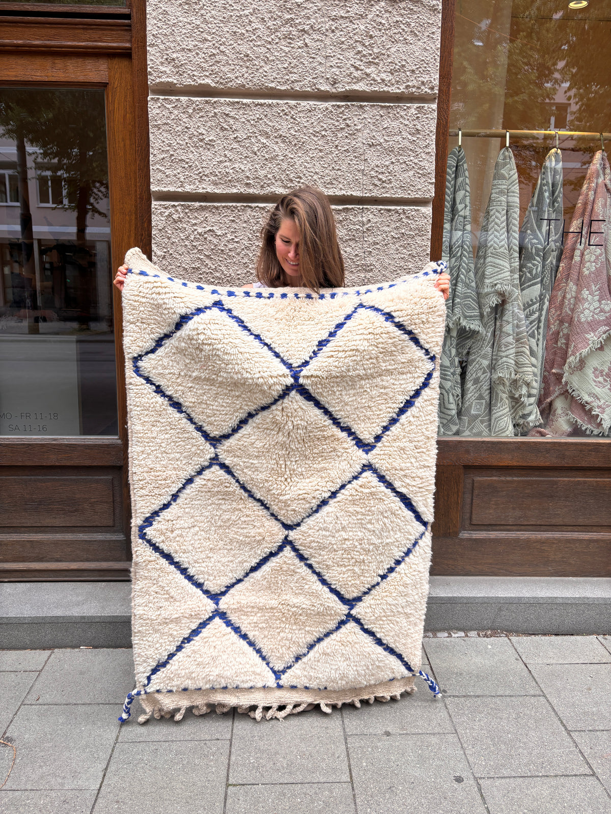 Berber Teppich - JUNAH BLUE - 1,00 x 1,50
