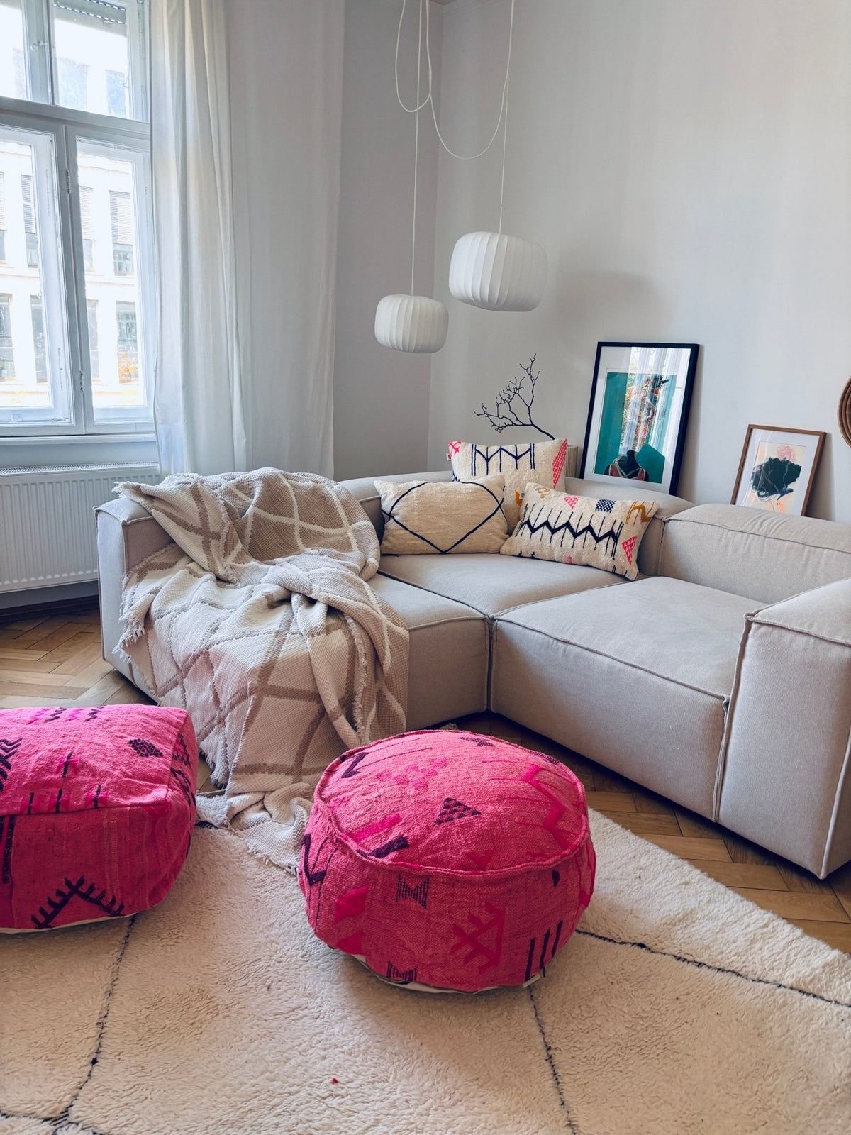 Bodenkissen - Colorful Line - Pink Edition