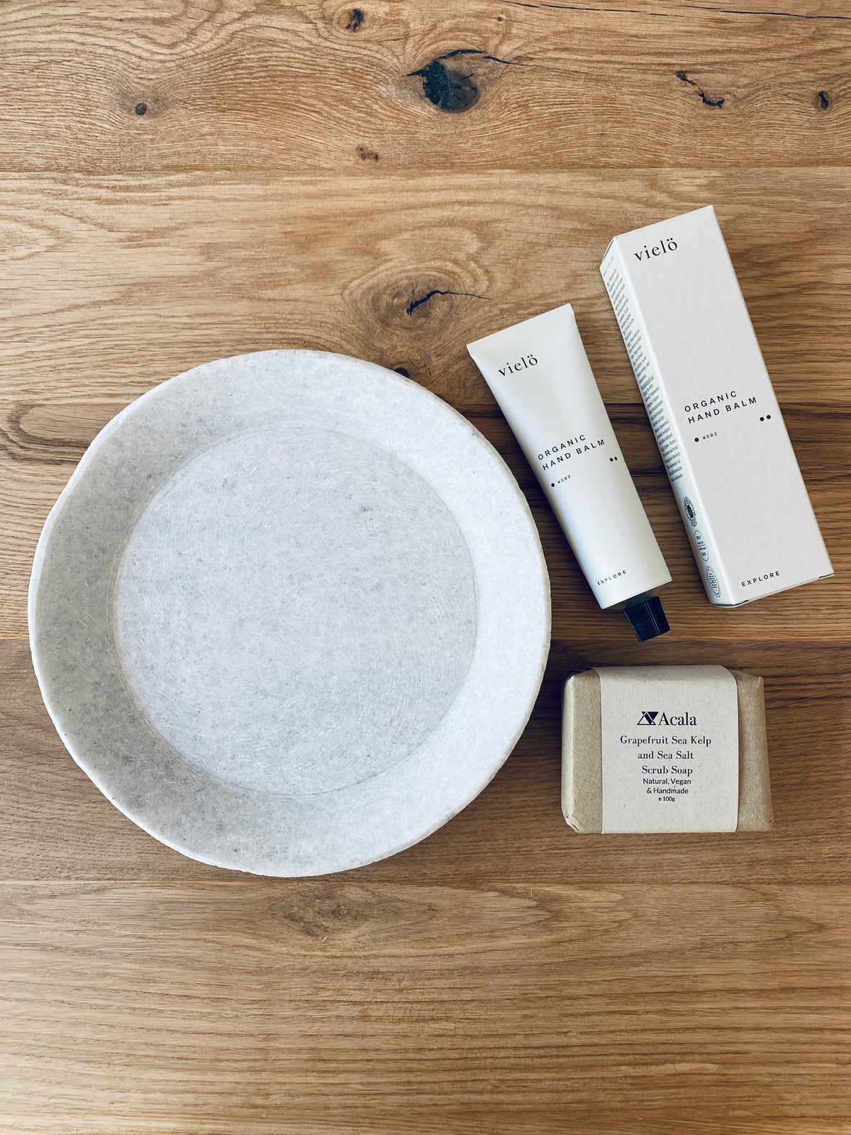 GESCHENKSET // HANDCREME, SEIFE & MARMORTELLER