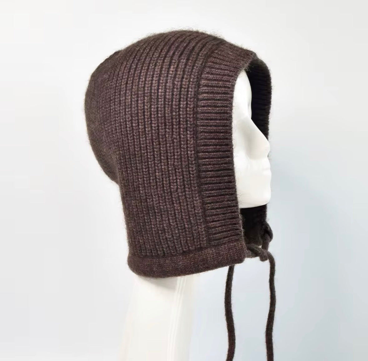 Balaclava 'Alva' aus Wolle - Braun