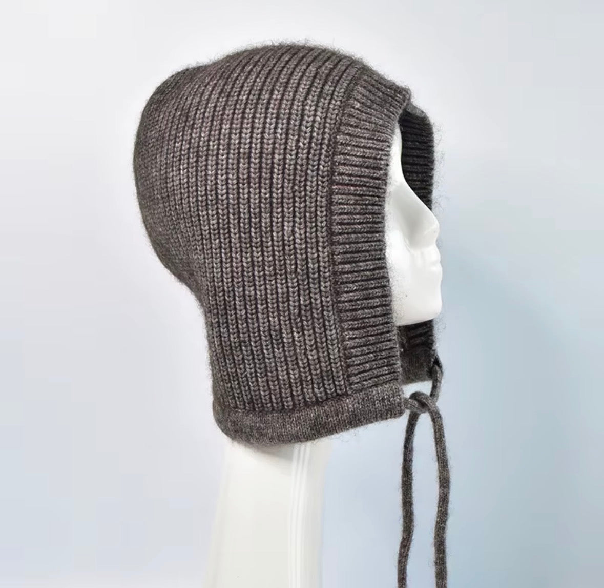 Balaclava 'Alva' aus Wolle - Toffee