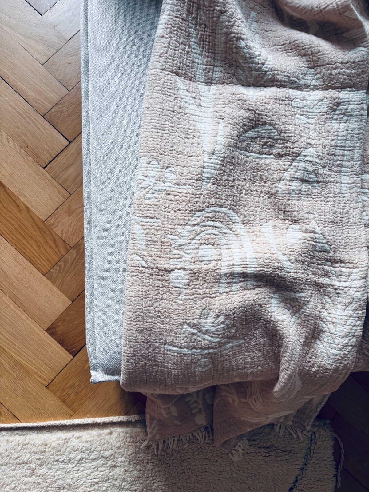 CALMA - Musselin Decke - Beige - 2,20 x 2,40 m