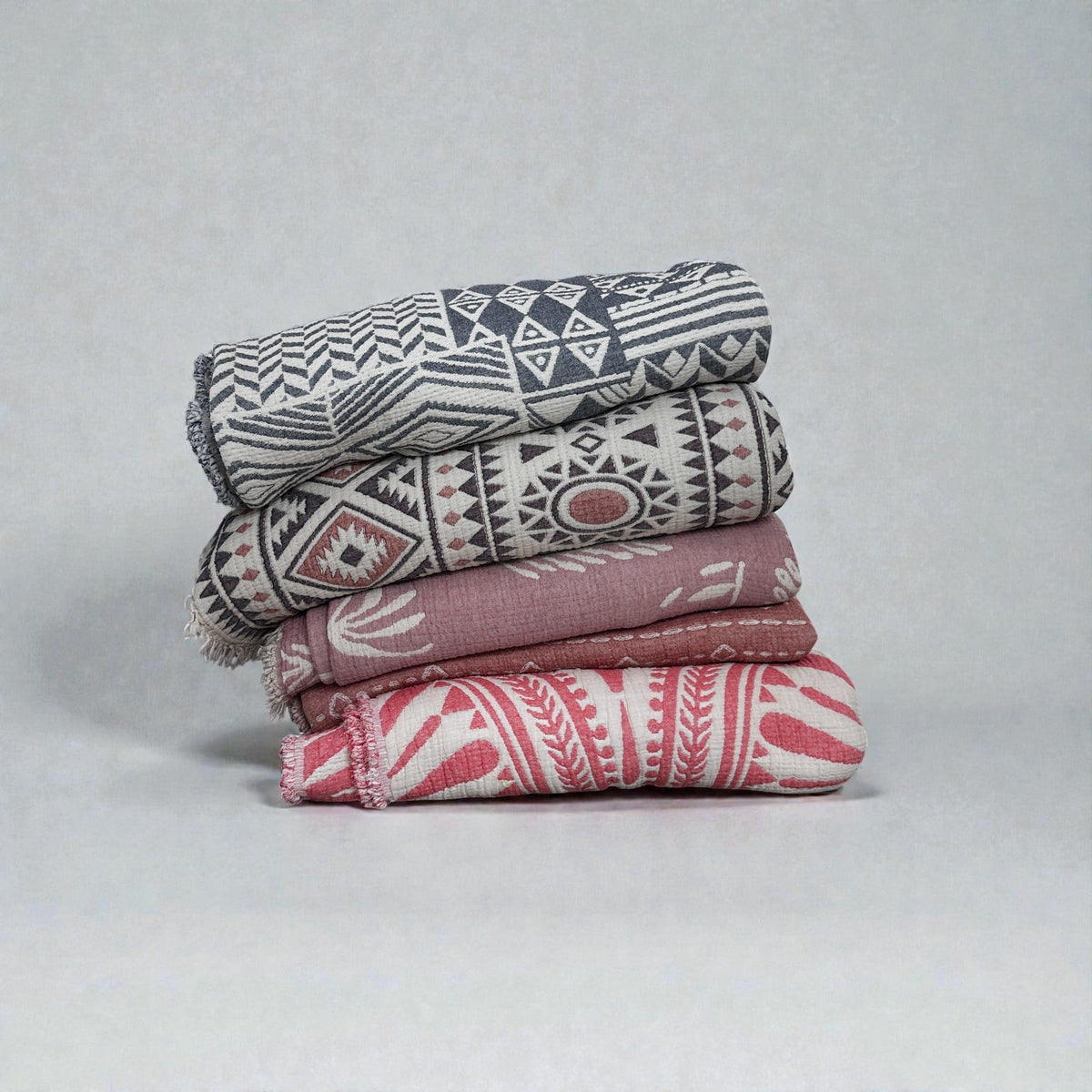 CALMA Musselin Decke - OASENSTEIN - 1,50 x 2,40 m