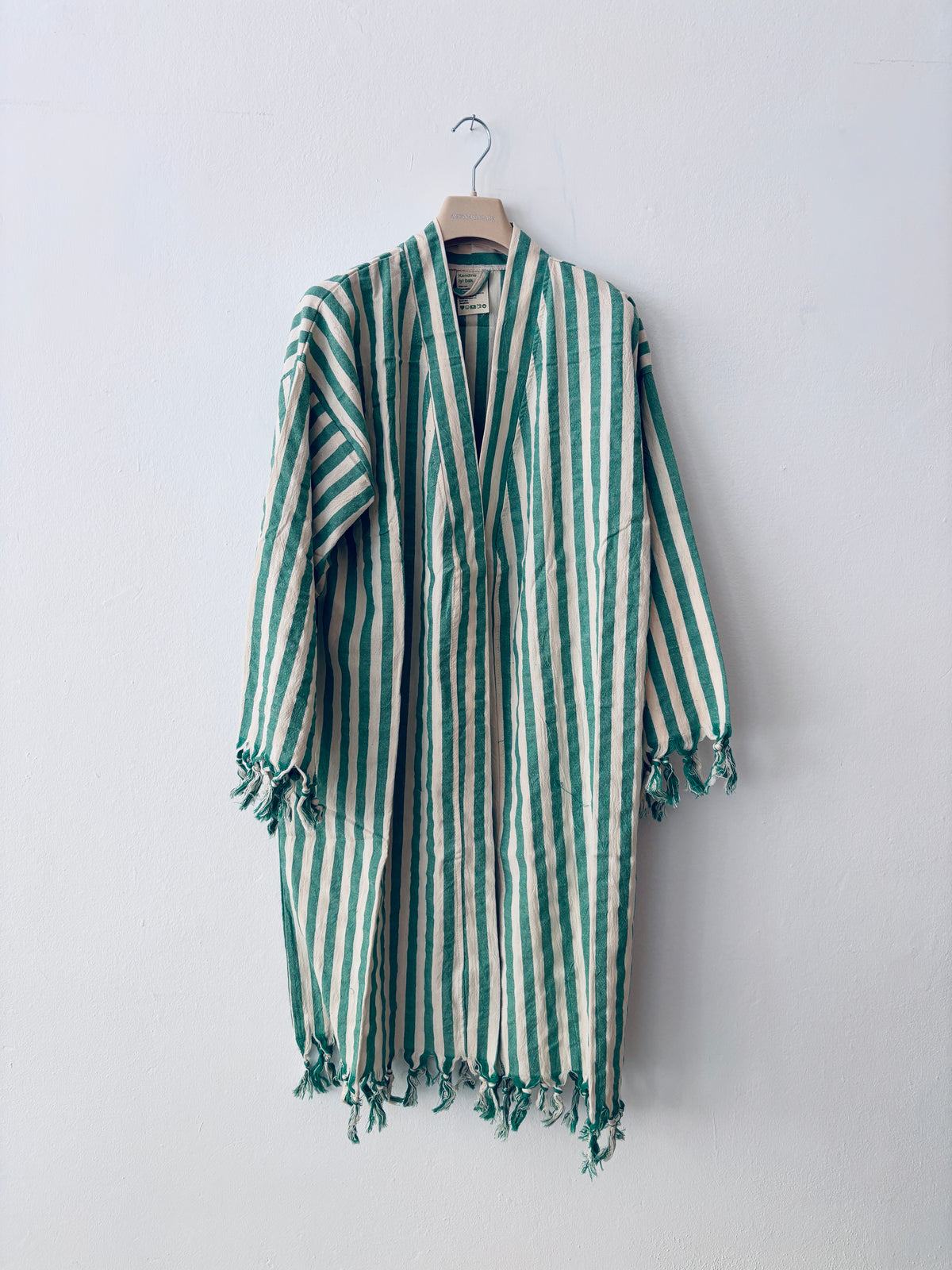 KIMONO - MEDITERANE - GRÜN - WEIß