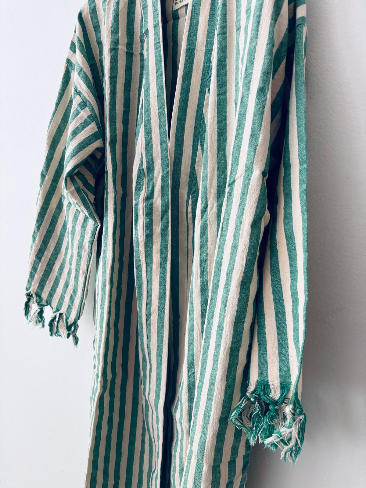 KIMONO - MEDITERANE - GRÜN - WEIß