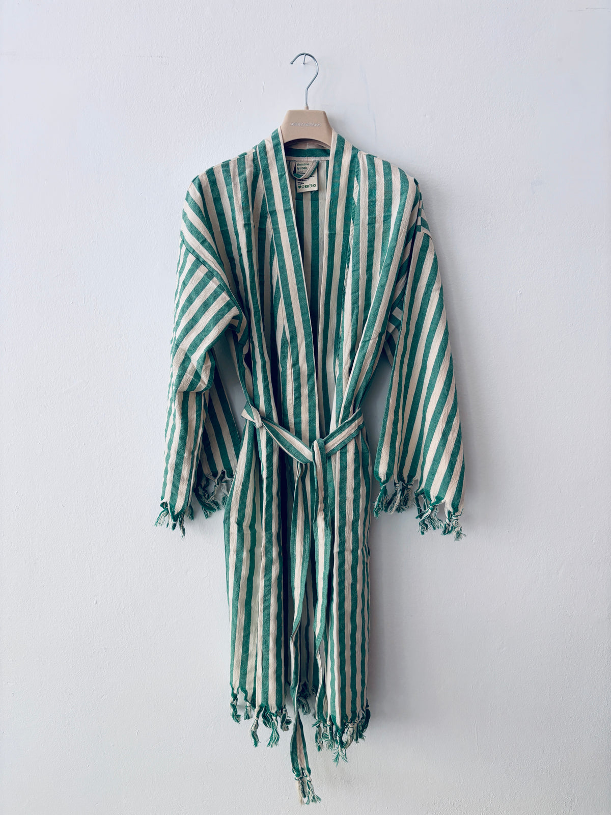 KIMONO - MEDITERANE - GRÜN - WEIß