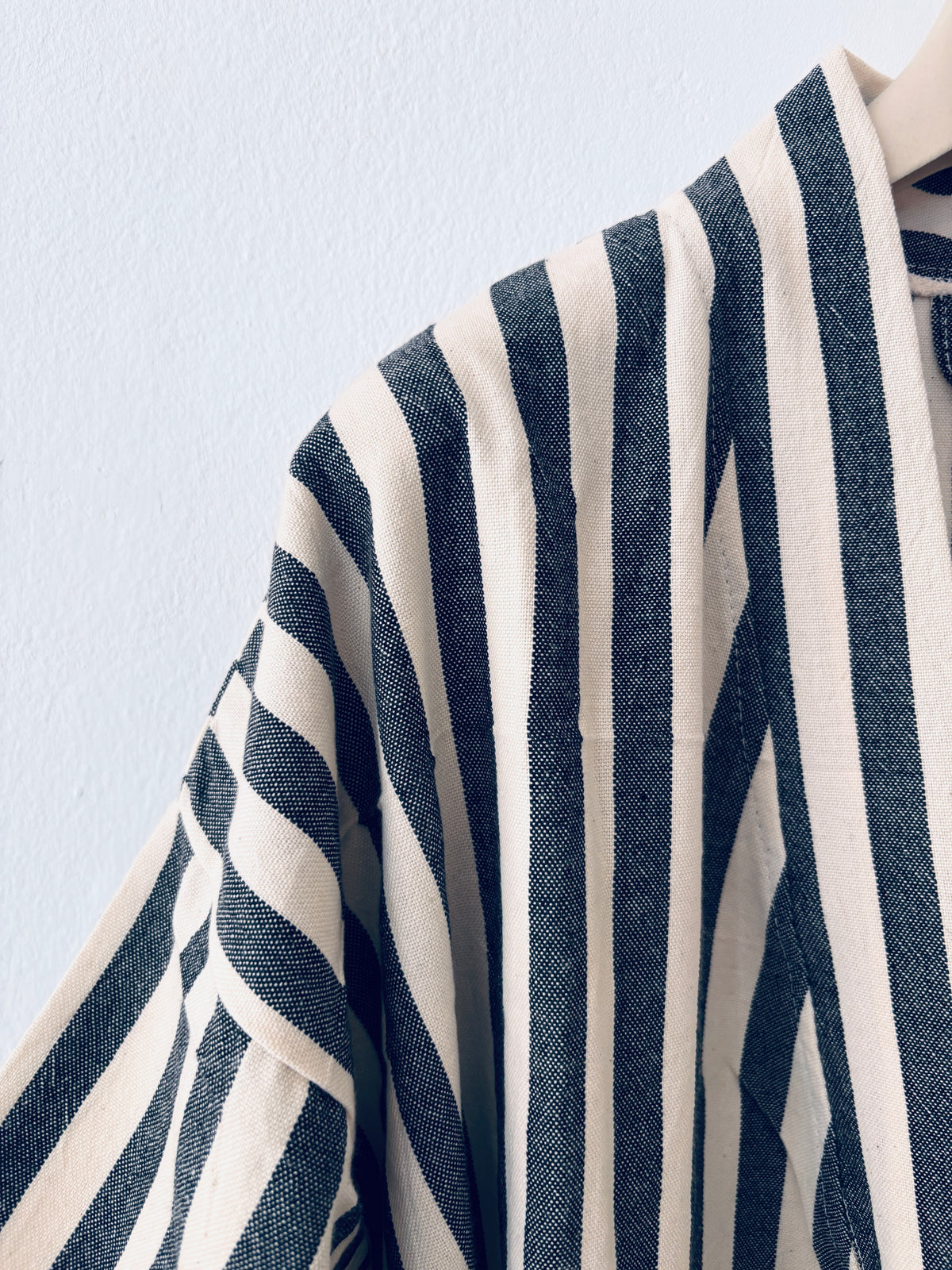 KIMONO - MEDITERANE - SCHWARZ - WEIß