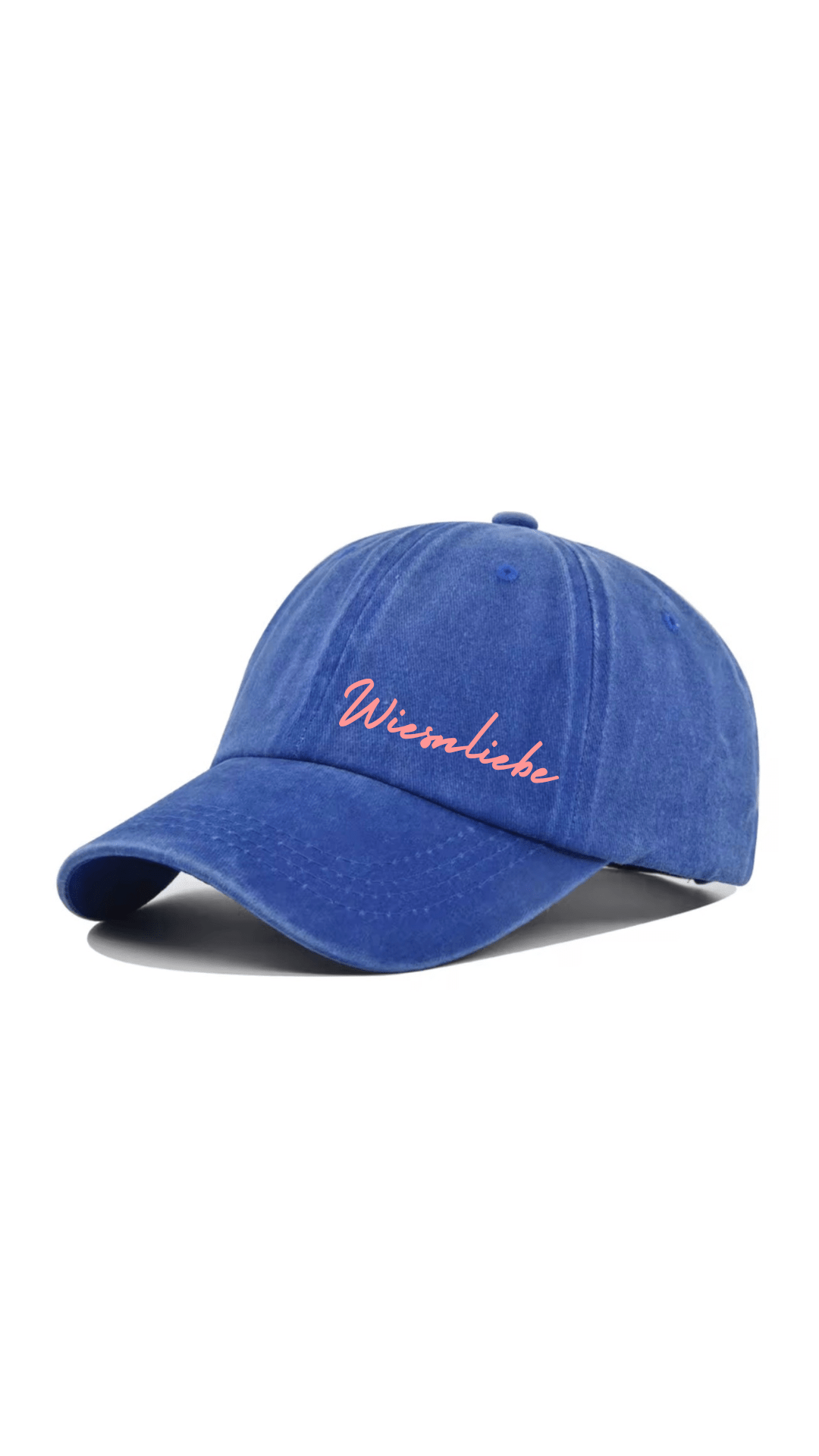 LEY! Wiesn-Edition-Kappe in Blau mit rosa Schriftzug, weiße Vorderseite; aus der speziellen Wiesn-Kollektion von LEY!.