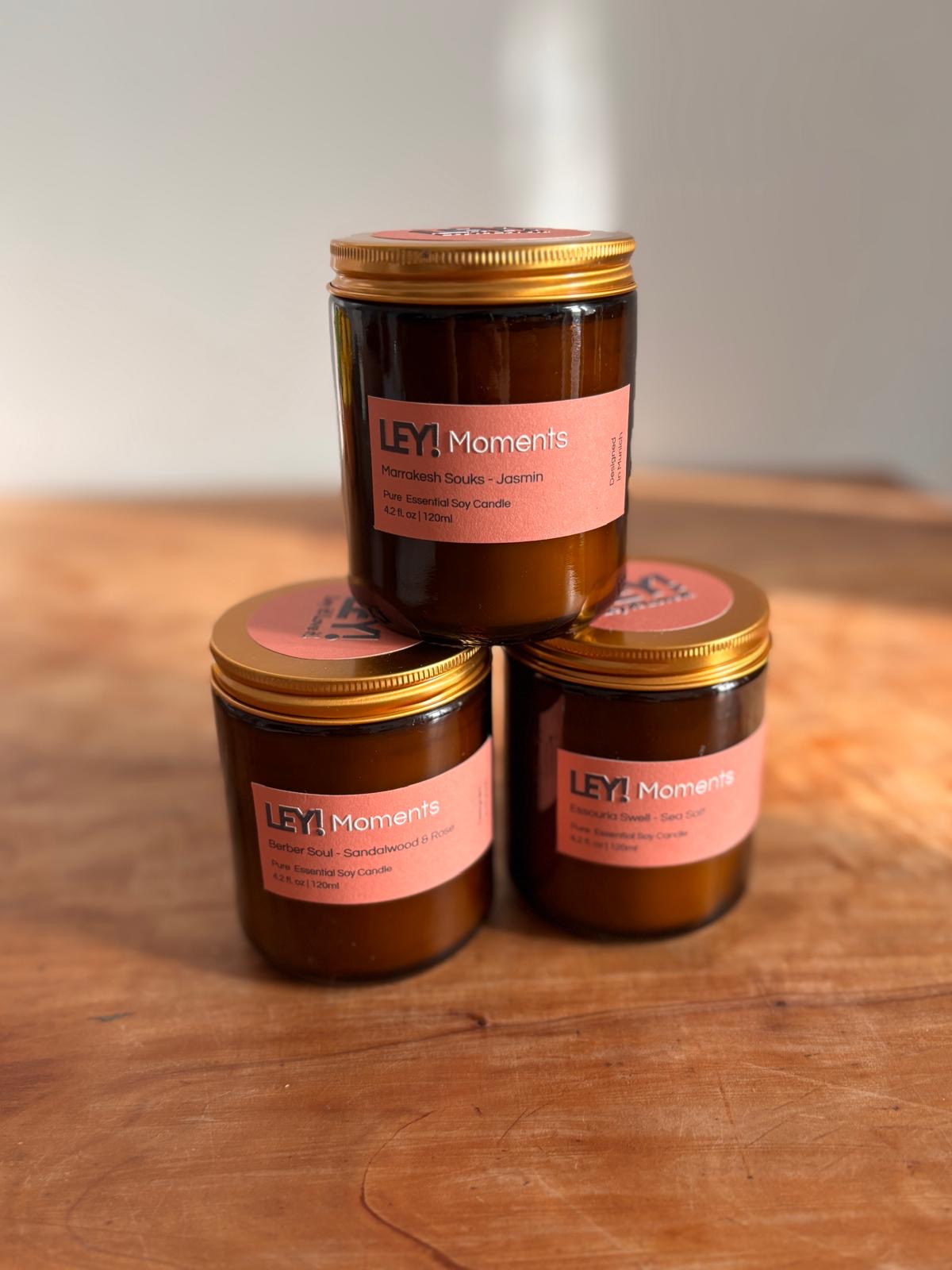 LEY! Moments Duftkerze - Berber Soul - Sandalwood & Rose