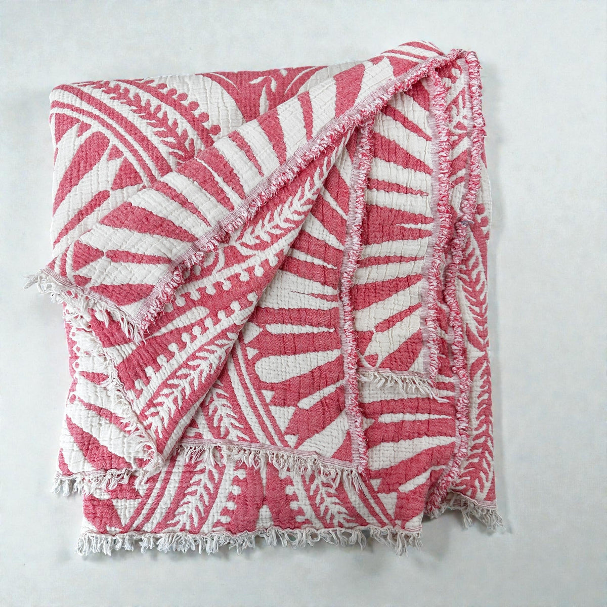 CALMA Musselin Decke - GRANATAPFEL - 2,15 x 2,30 m