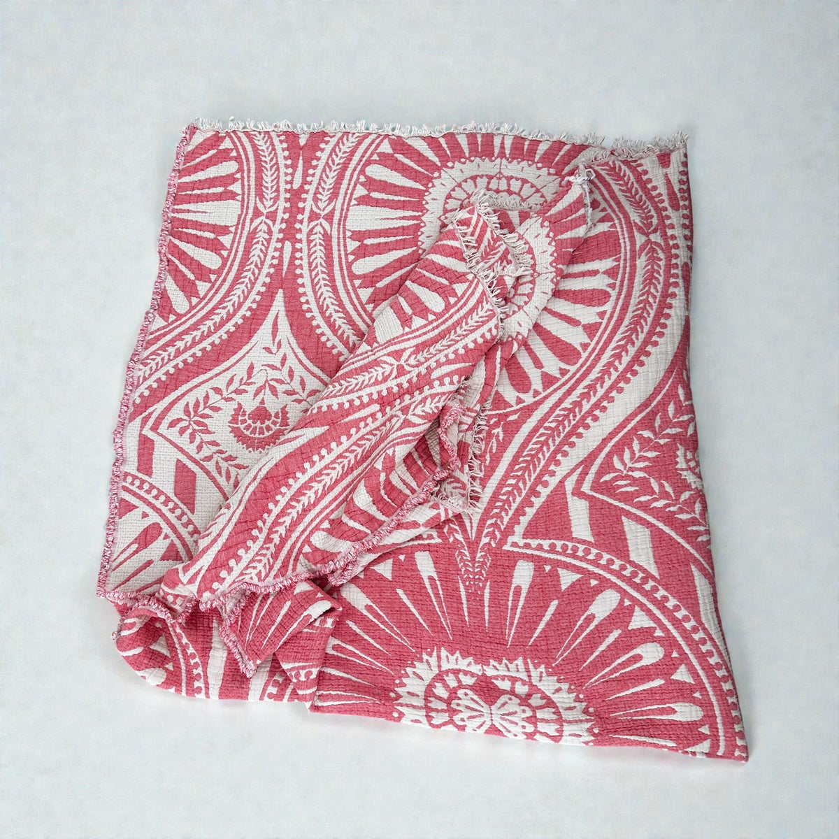 CALMA Musselin Decke - GRANATAPFEL - 2,15 x 2,30 m