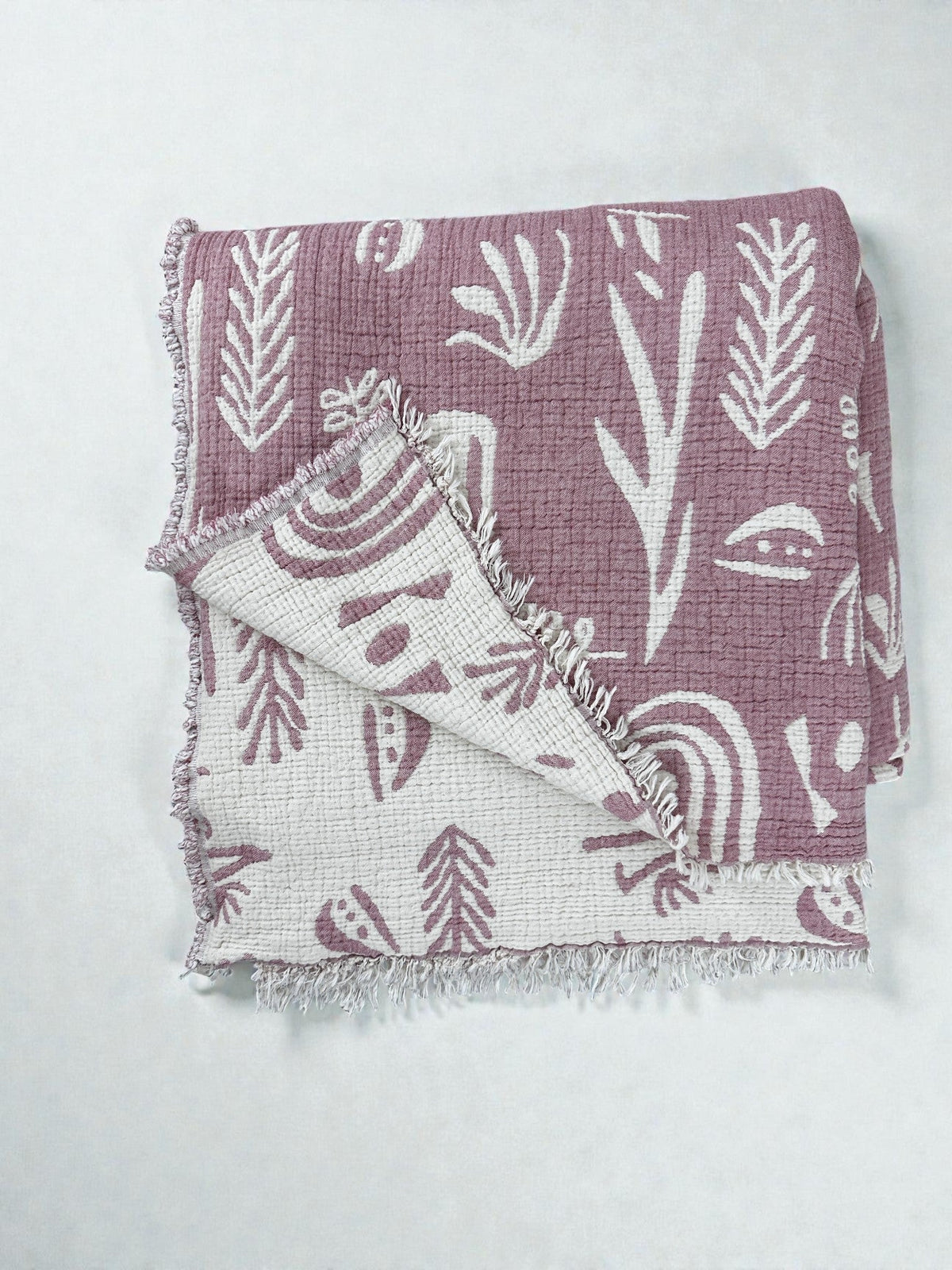 CALMA Musselin Decke - ROSÉ MEDINA - 2,30 X 2,40 m