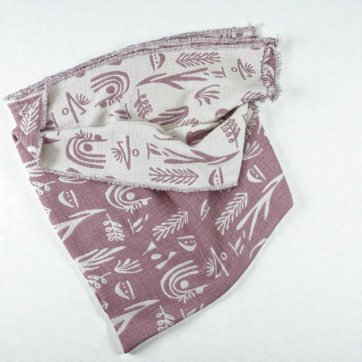 CALMA Musselin Decke - ROSÉ MEDINA - 2,30 X 2,40 m