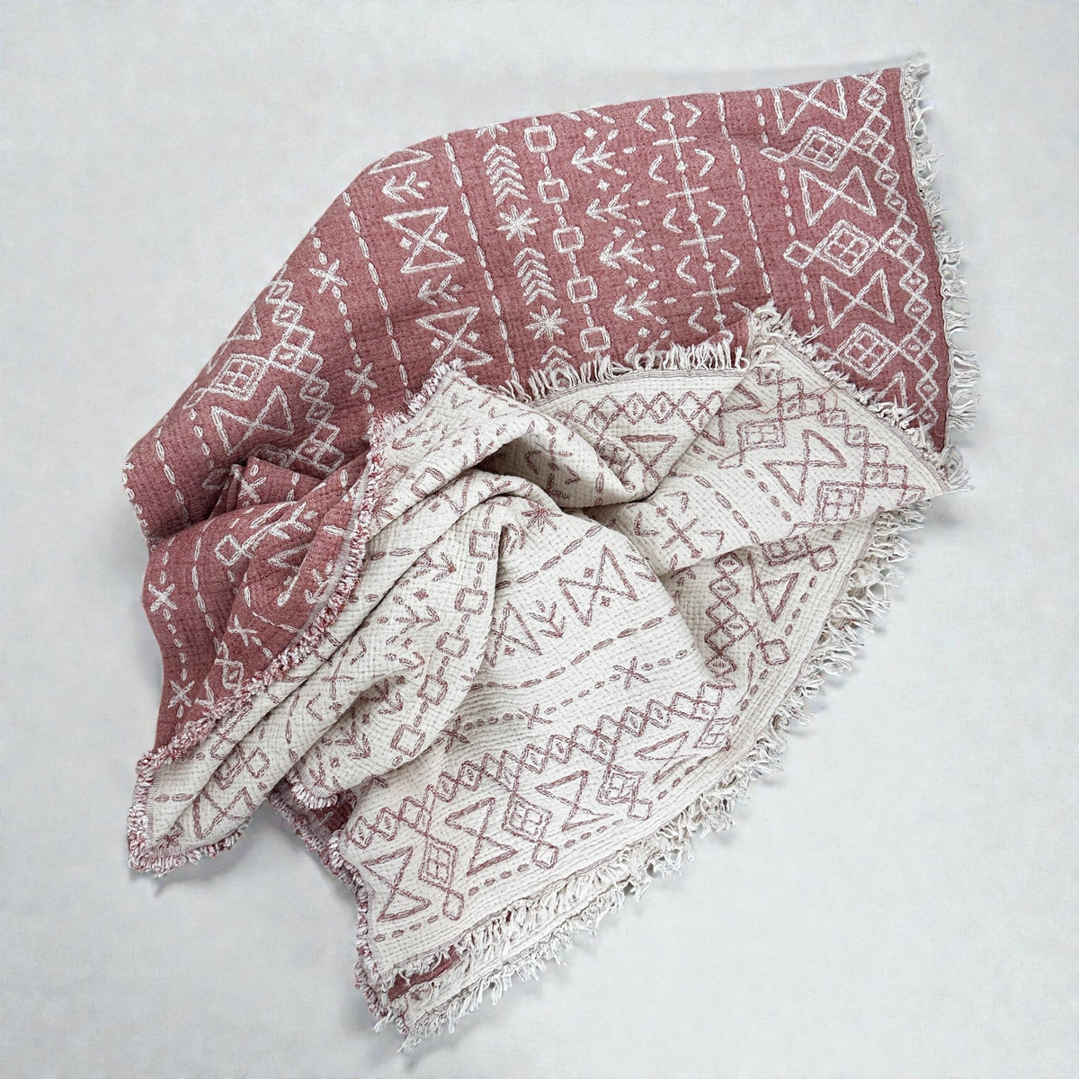 CALMA Musselin Decke - ZIMT VON MARRAKESCH - 1,60 x 2,30 m