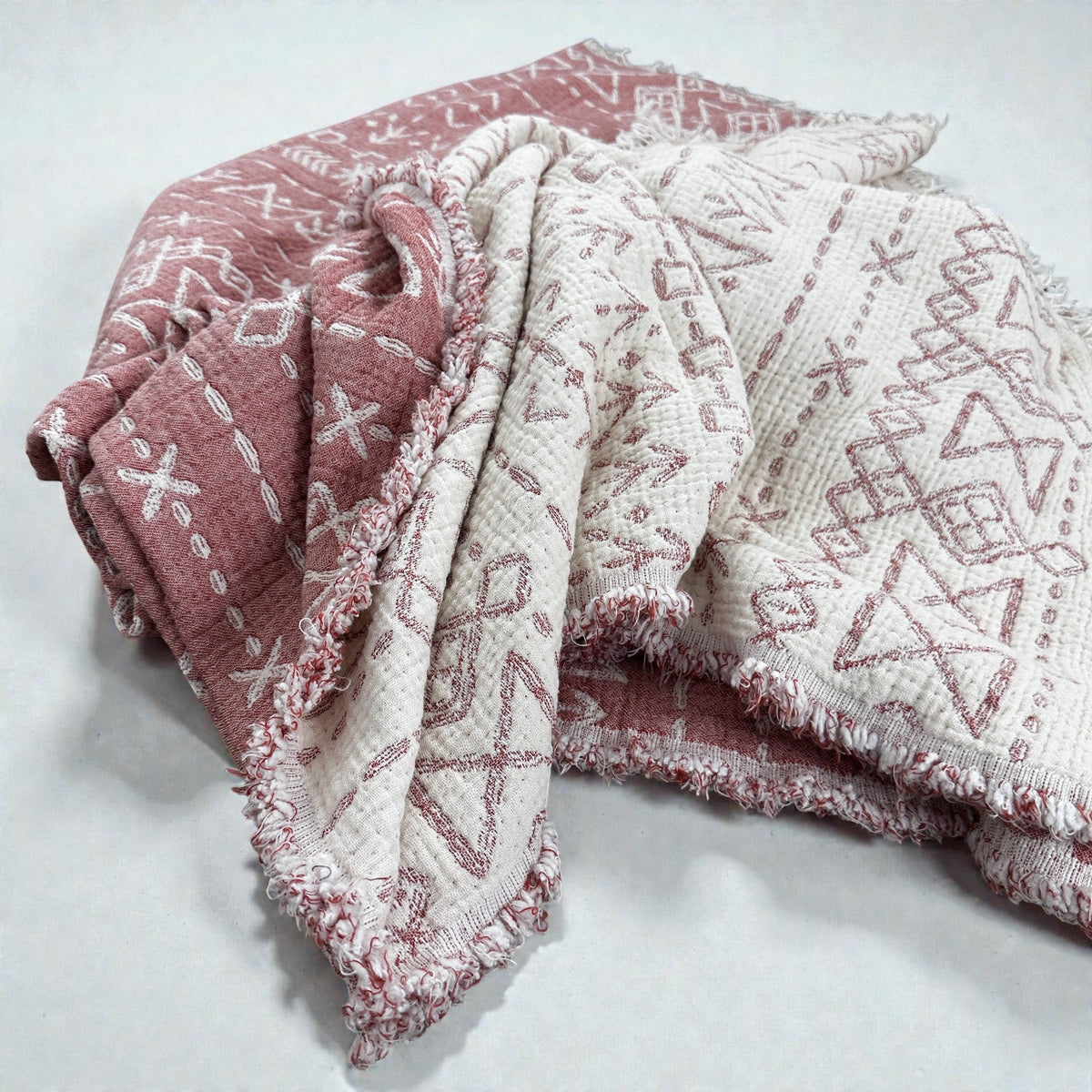 CALMA Musselin Decke - ZIMT VON MARRAKESCH - 1,60 x 2,30 m