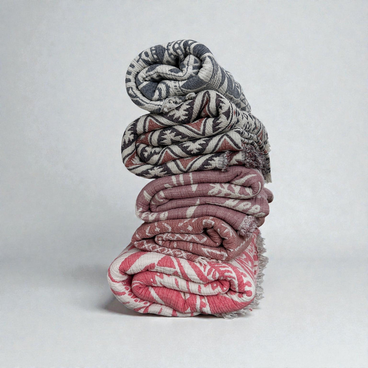 CALMA Musselin Decke - ZIMT VON MARRAKESCH - 1,60 x 2,30 m