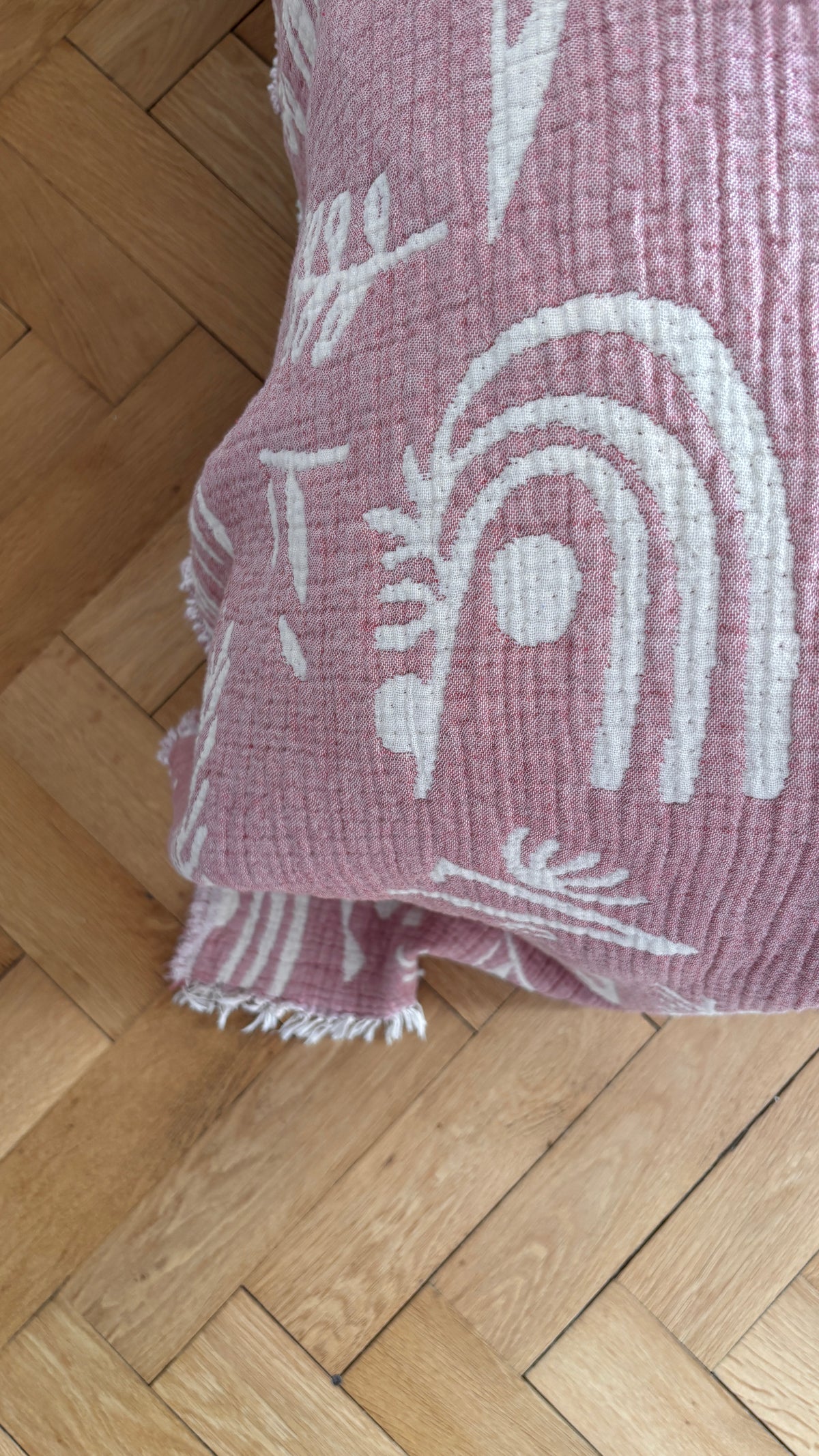 CALMA Musselin Decke - Rotbraun- 1,60 x 2,30 m