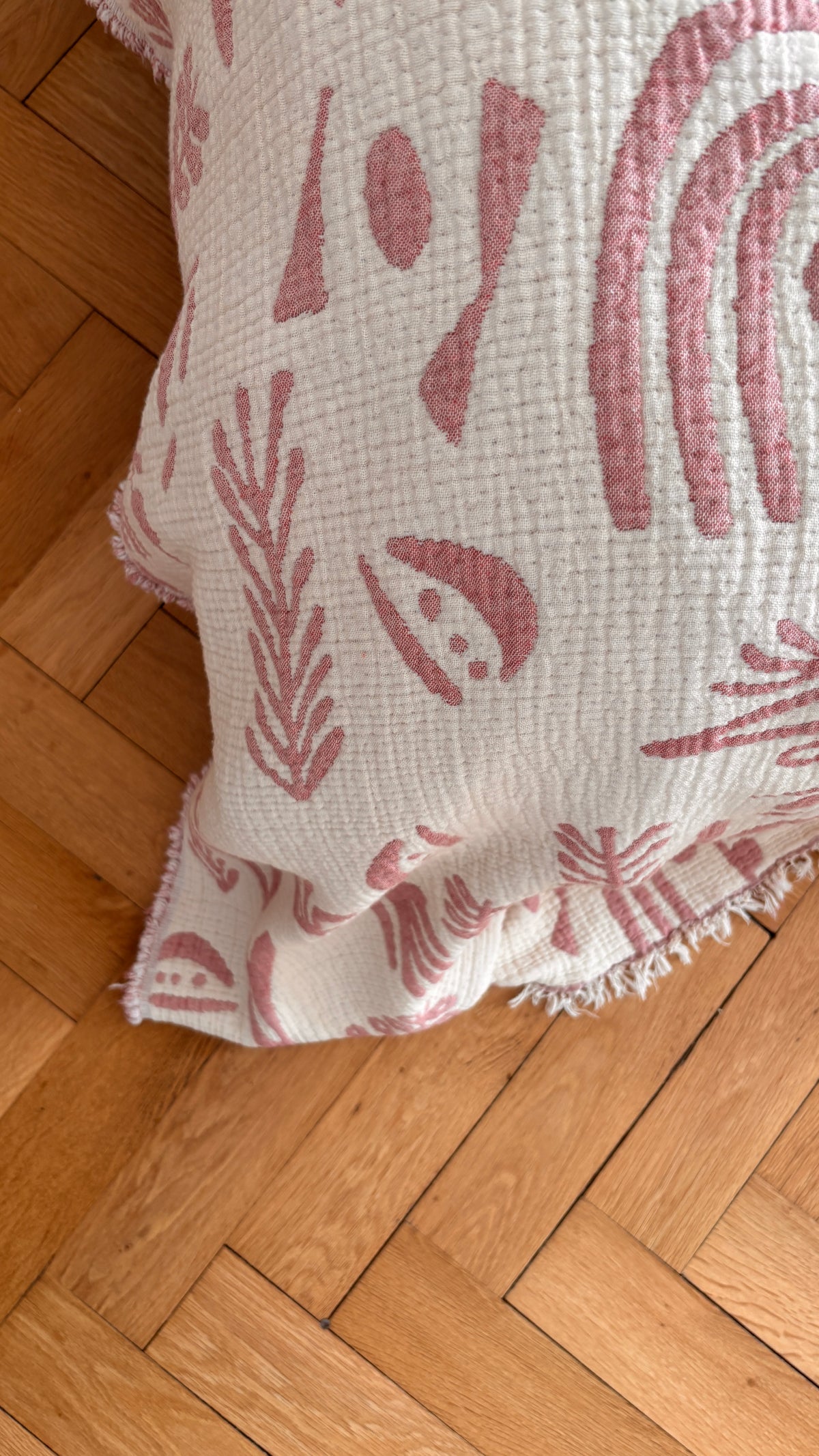 CALMA Musselin Decke - Rotbraun- 1,60 x 2,30 m