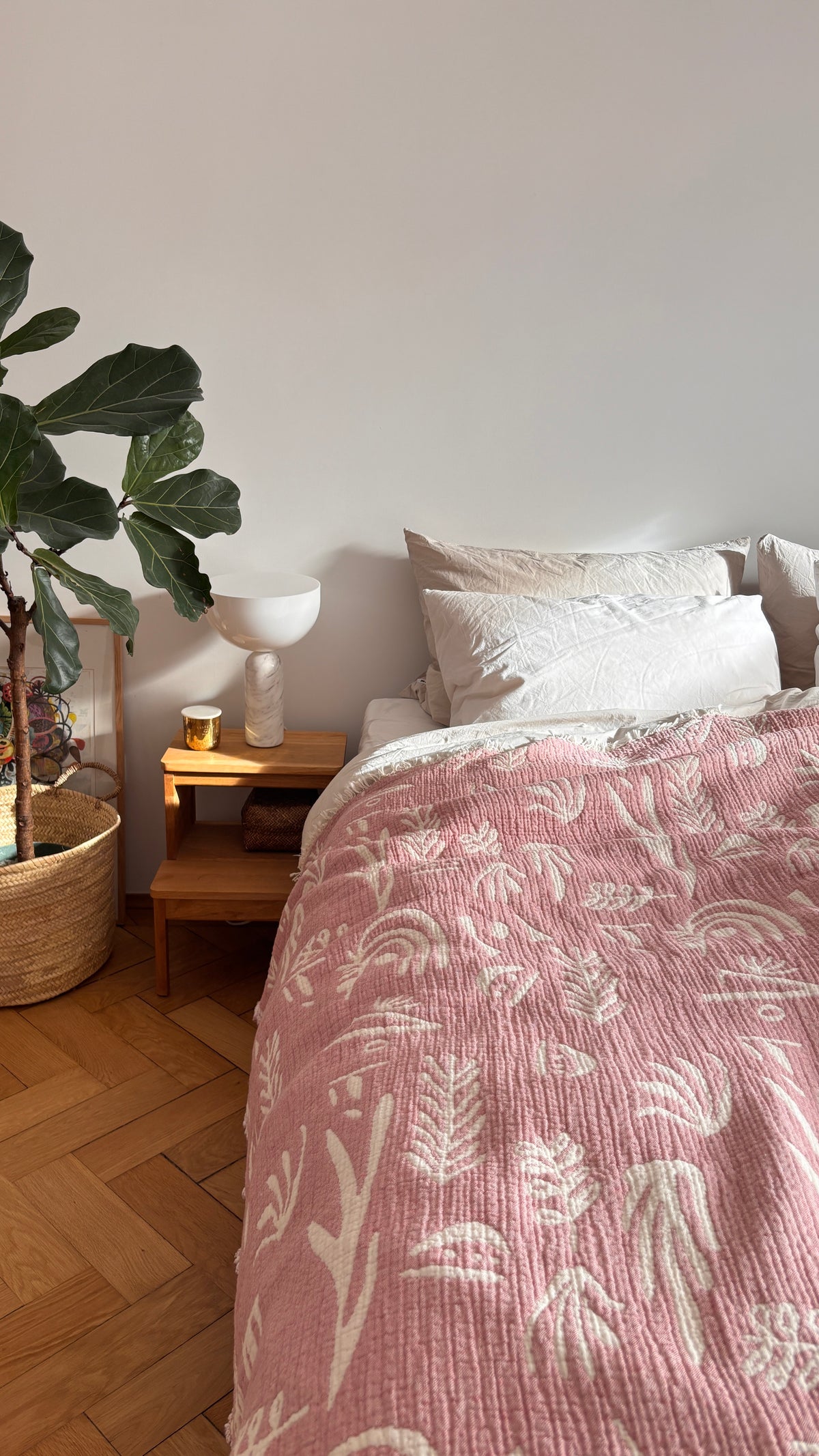 CALMA Musselin Decke - Rotbraun- 1,60 x 2,30 m